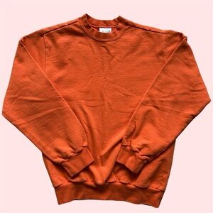Vintage 90s Naturals by Solidwear Blank Crewneck Orange Basic Essential Medium